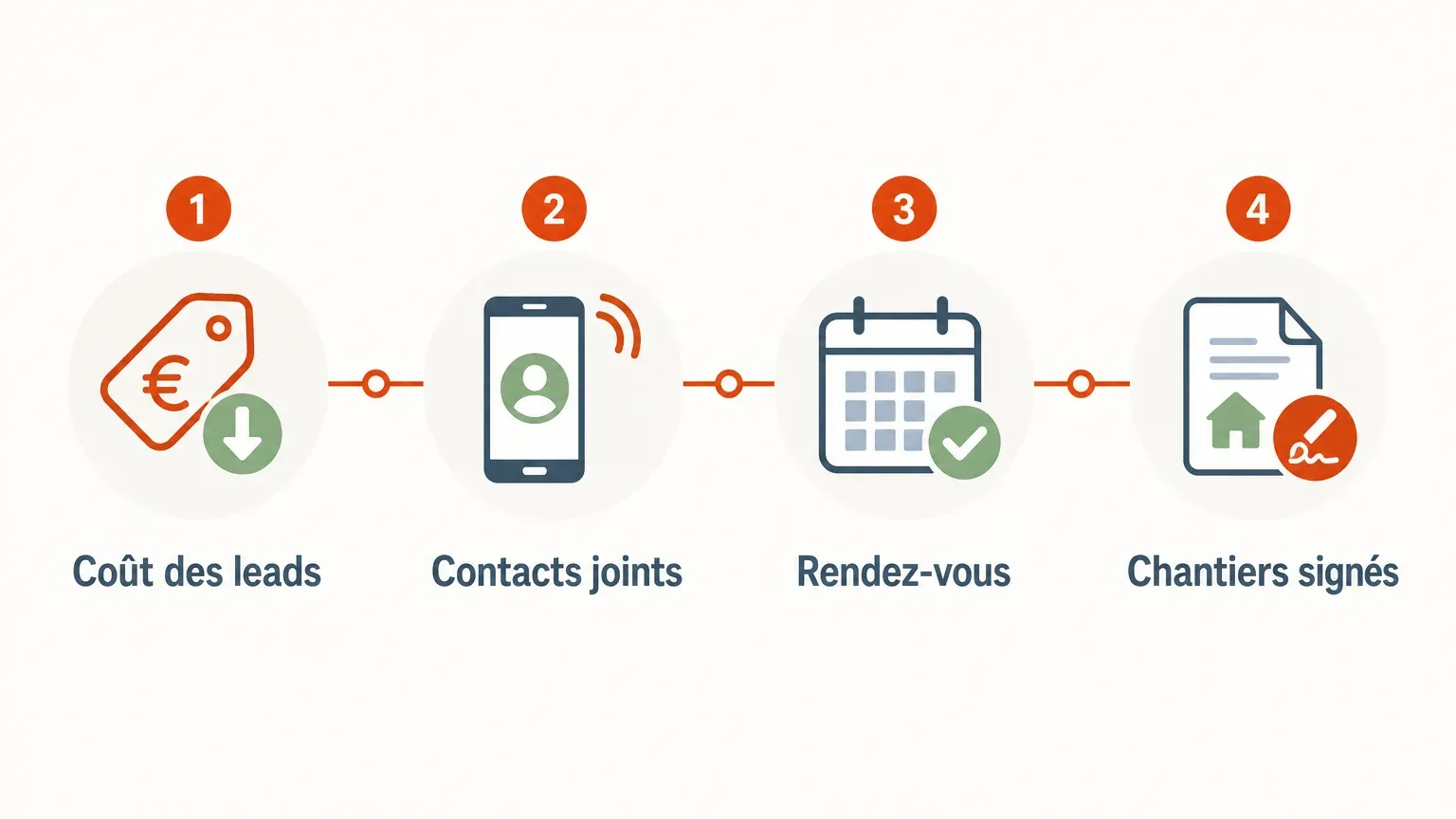 Checklist visuelle pour calculer la rentabilité des leads solaires