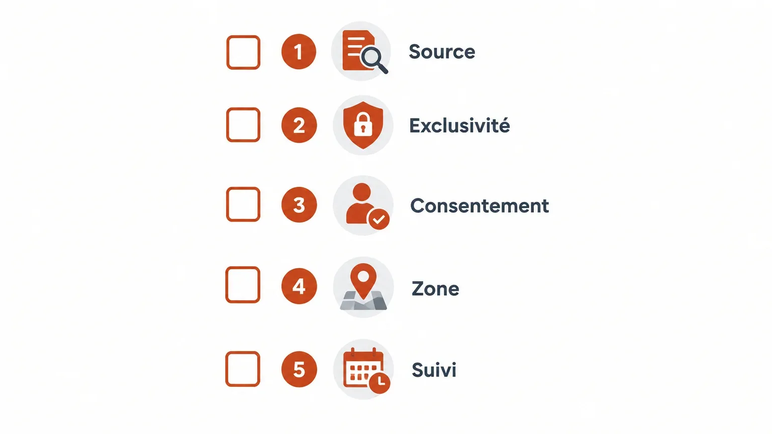 Checklist de cinq vérifications avant de commander des leads