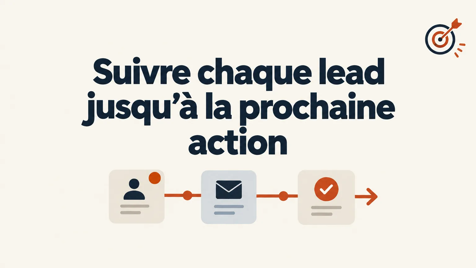 Illustration du parcours d’un lead dans un CRM, de la demande au suivi