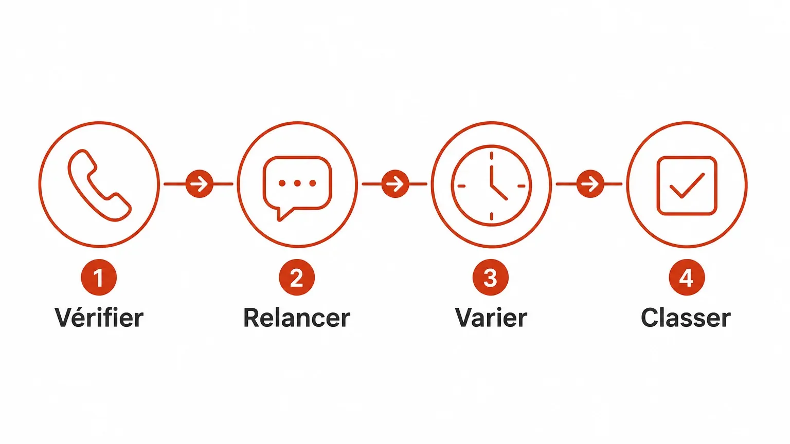 Checklist des étapes pour traiter un lead qui ne répond pas