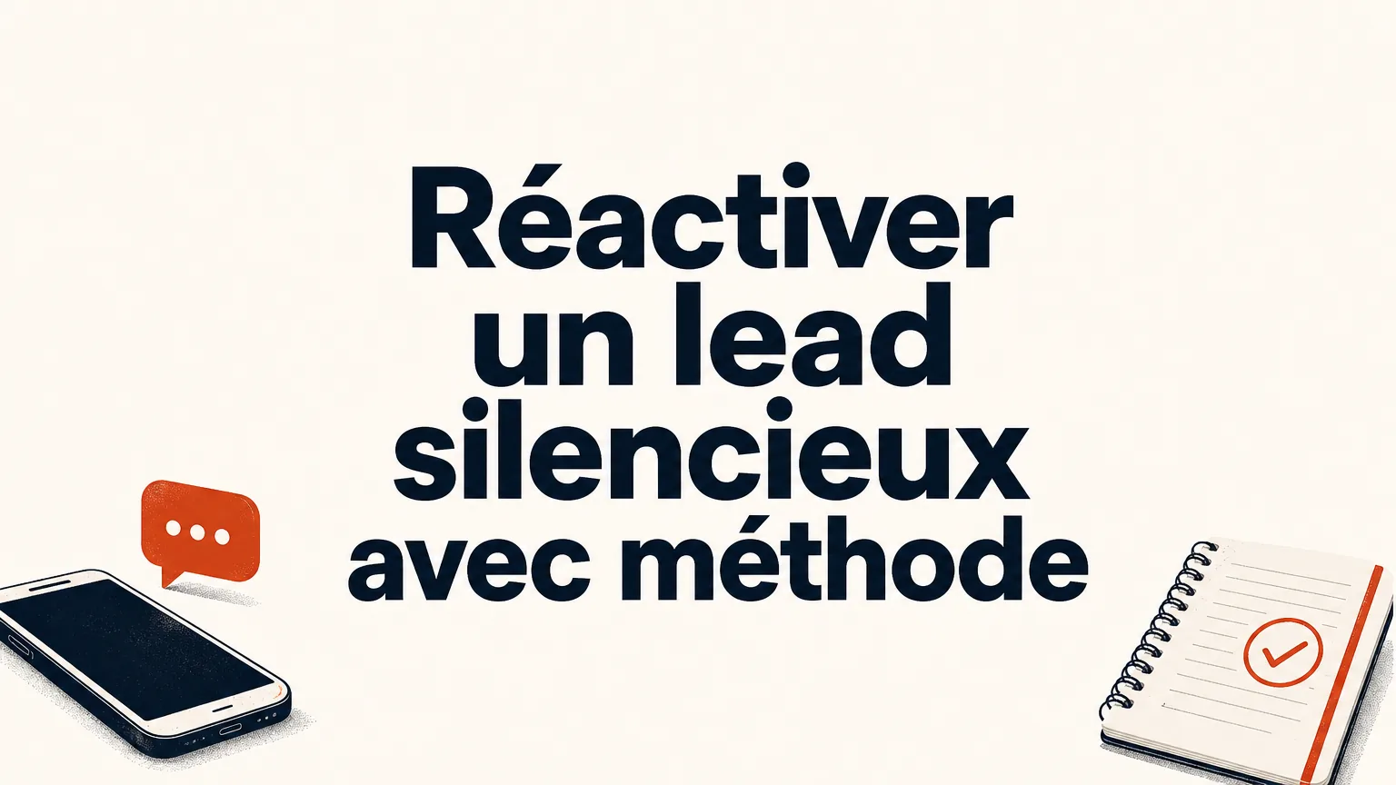 Téléphone et carnet illustrant la réactivation d’un lead silencieux