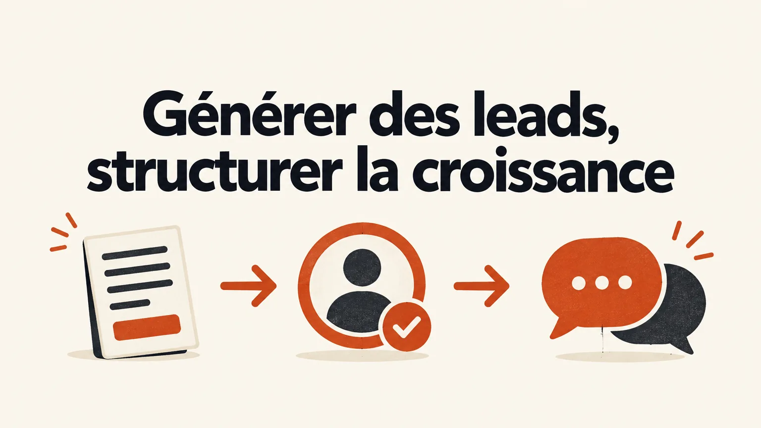 Illustration du parcours entre une demande de prospect, sa qualification et un échange commercial