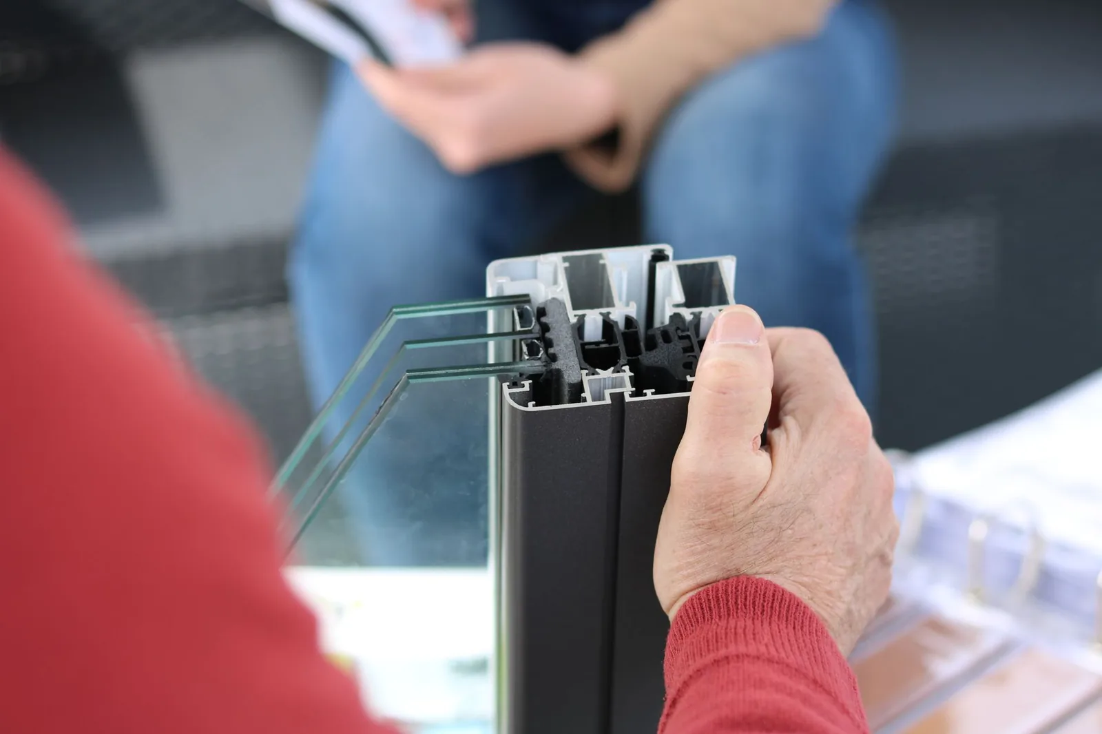 Profilé de menuiserie présenté en coupe lors d’une étude de projet